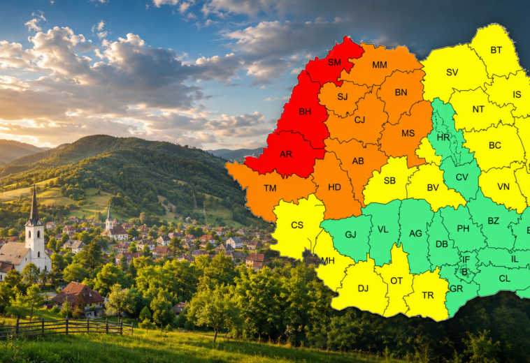 Vremea în Maramureș, 3 august. Cod portocaliu de caniculă, cu maxime de până la 36 de grade