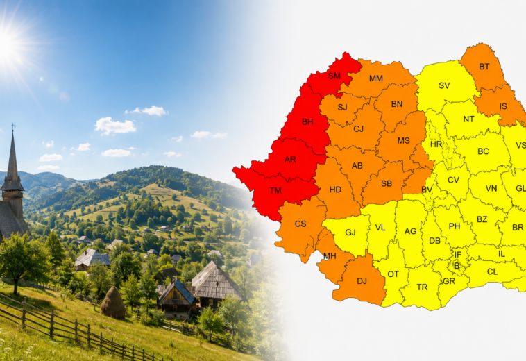 Vremea în Maramureș, 4 august. Cod portocaliu de caniculă și maxime de până la 37 de grade