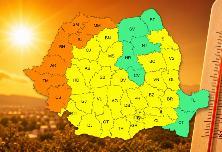 Vremea în Maramureș, 11 august. Cod portocaliu de caniculă de la ora 10.00