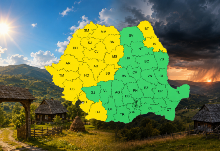 Vremea în Maramureș, 17 august. Cod galben de caniculă, apoi vin furtunile