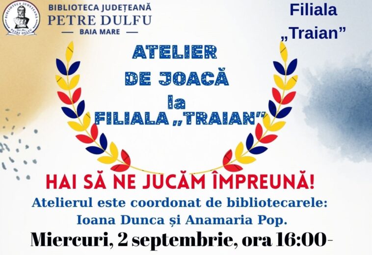 Joacă la Filiala Traian a Bibliotecii Județene