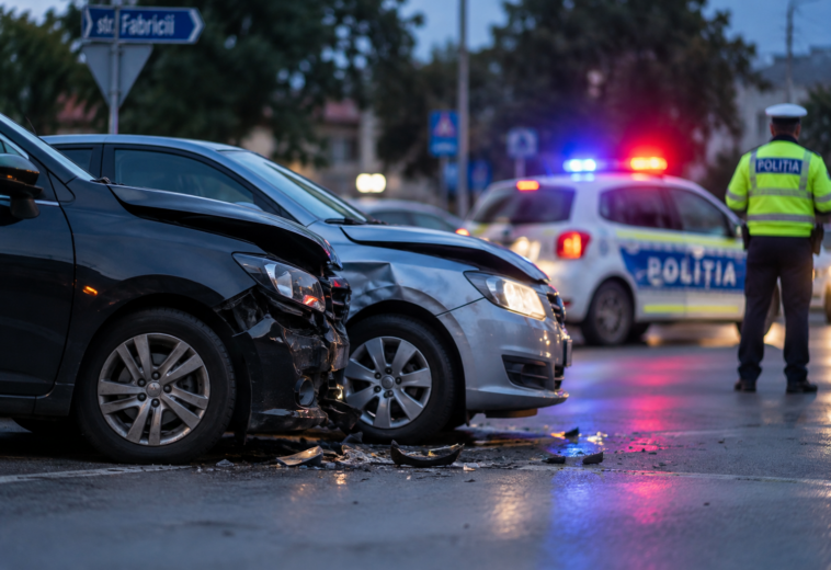 Accident pe strada Fabricii din Baia Mare. O femeie a ajuns la spital după o coliziune între două mașini