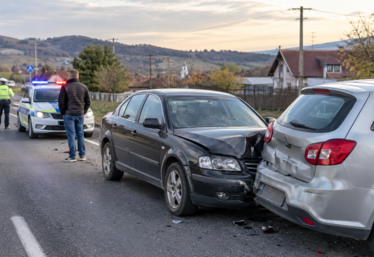 Accident pe DN1C, la Recea. O femeie a ajuns la spital după o coliziune între două mașini