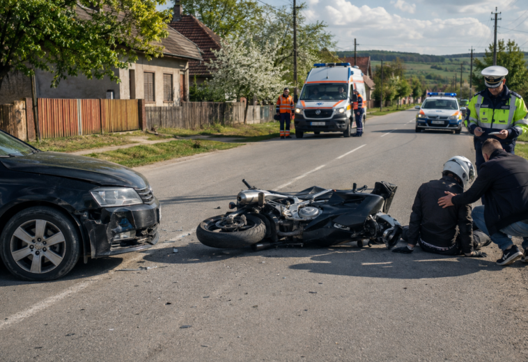 Accident la Ruscova. Un bărbat de 79 de ani, rănit după o coliziune cu un autoturism