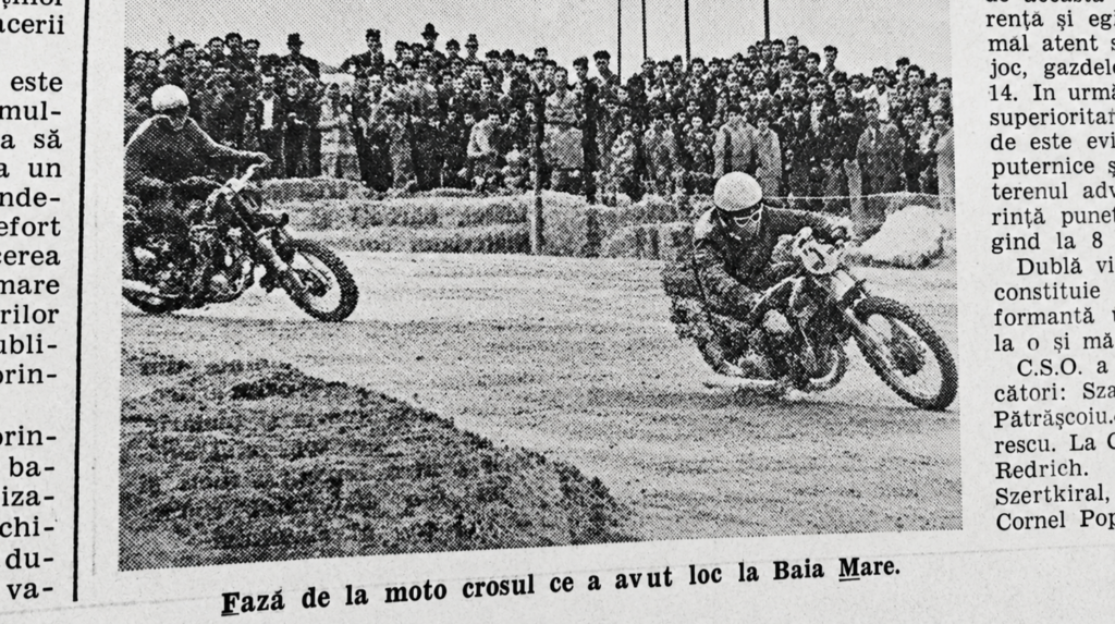 Fază de la moto crosul ce a a vut loc la Baia Mare