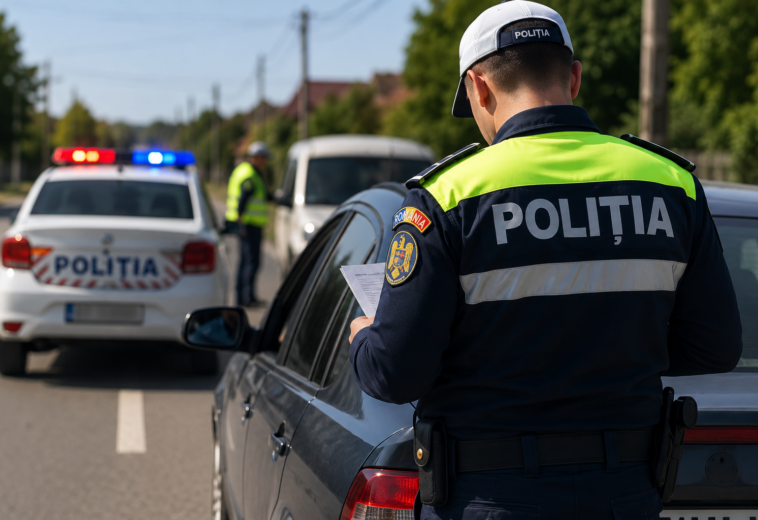 Șapte mașini au rămas fără talon după o acțiune a Poliției și RAR în Leordina