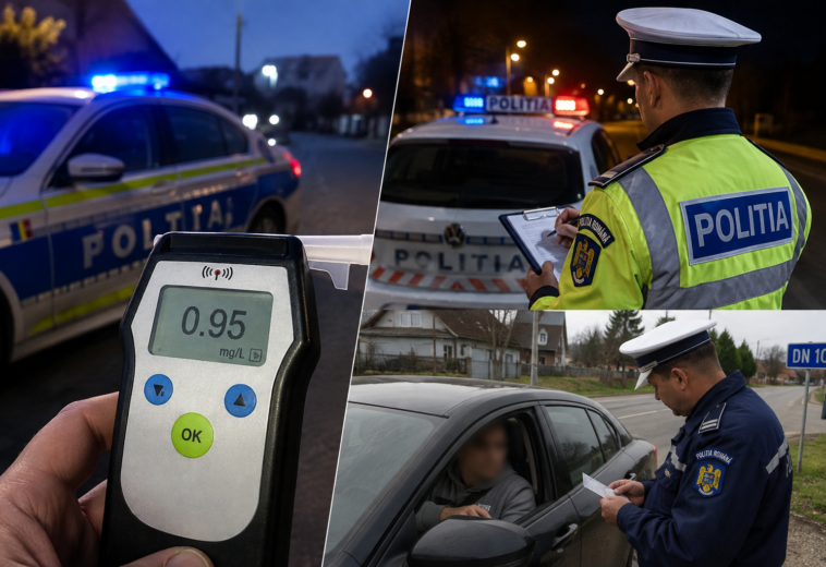 Trei șoferi, trei dosare penale în Maramureș. Unul avea 0,95 mg/l alcool în aerul expirat