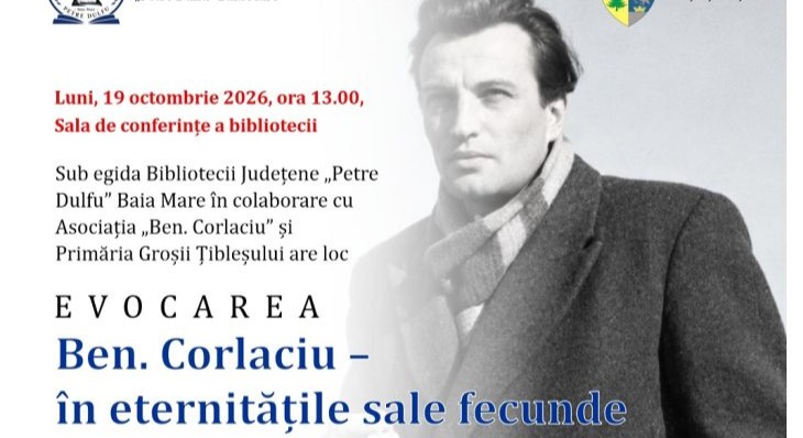 Evocare dedicată scriitorului Ben Corlaciu și două cursuri gratuite la Biblioteca Județeană. Ce se întâmplă luni în Maramureș