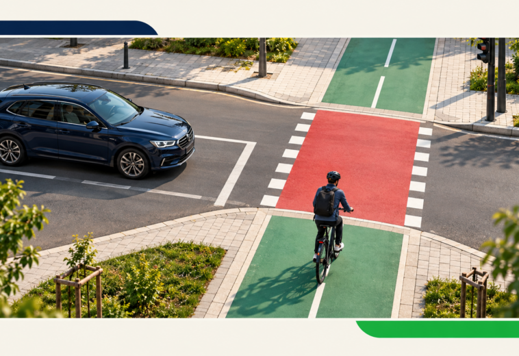 Cine are prioritate când pista de biciclete traversează strada? Biciclist și șofer în Baia Mare
