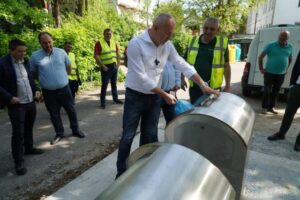 Primarul Doru Dăncuș la inaugurarea unei platforme