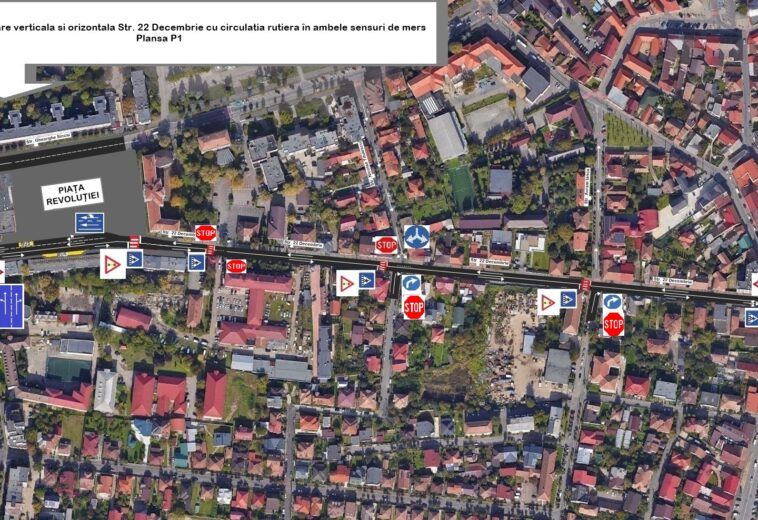 De astăzi, dublu sens pe strada 22 Decembrie din Baia Mare. Ce se schimbă la viraje