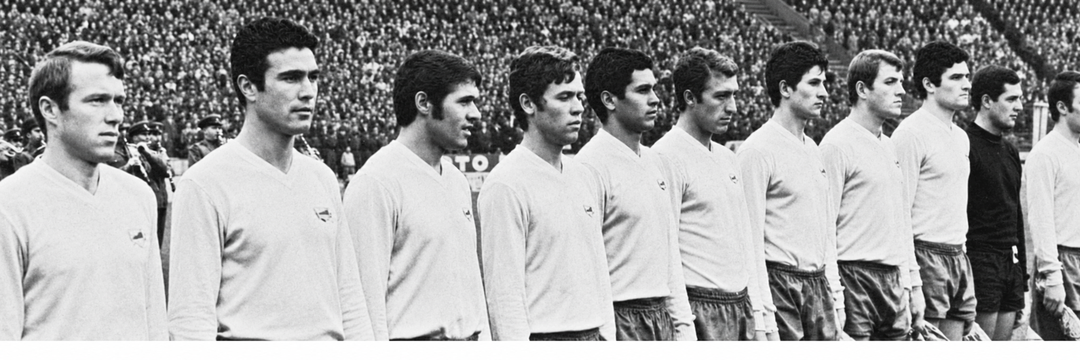 România - Anglia 1968 - Vasile Gergely - primul din stânga