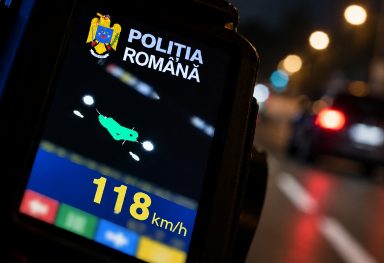 Prins de radar cu 118 km/h în localitate. Analizele au confirmat și prezența drogurilor în organism