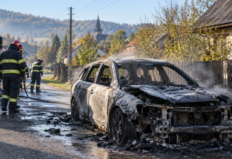 autoturism incendiat